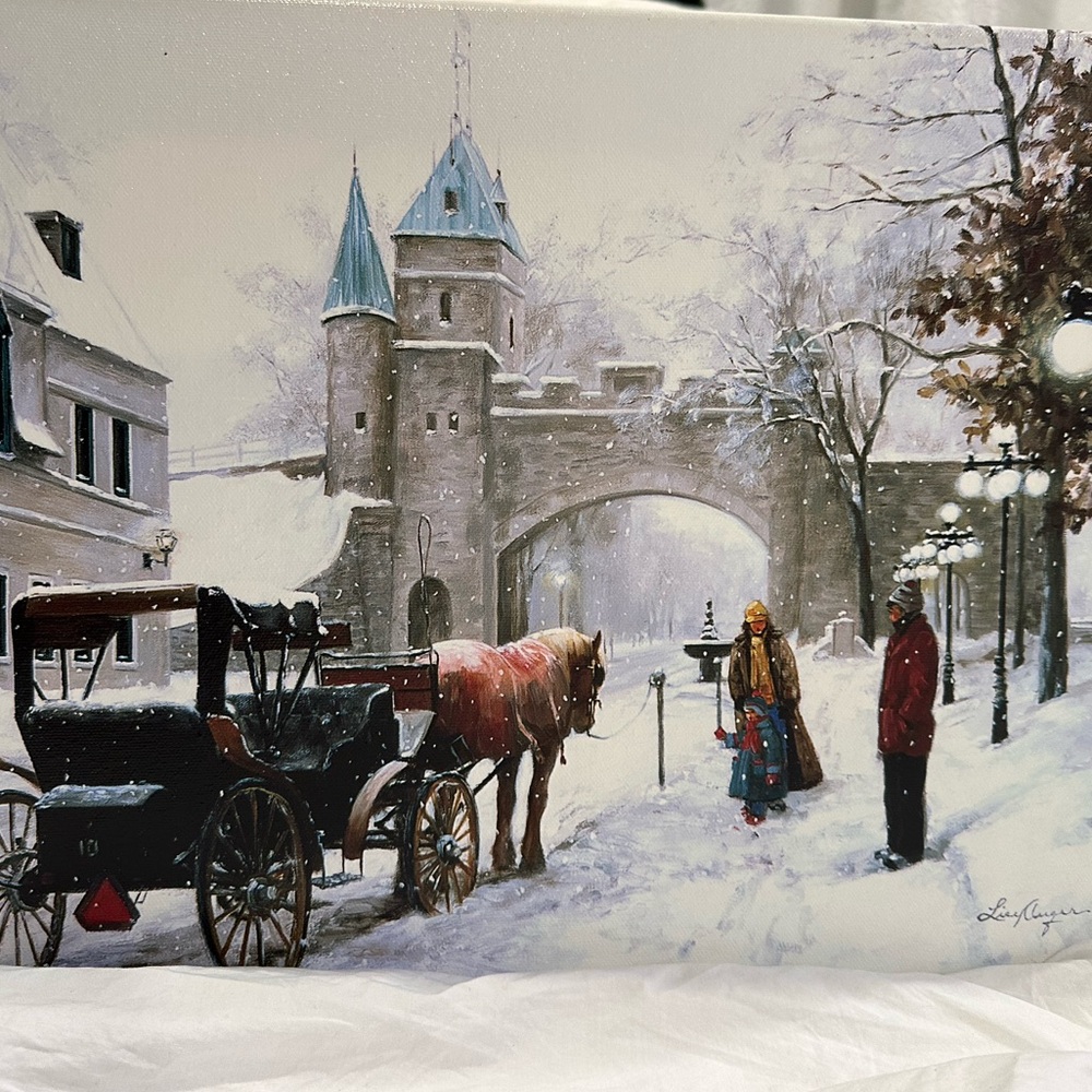 Vintage Lise Auger Canvas Picture
